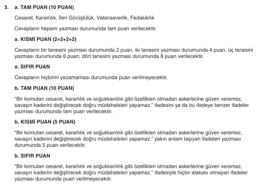 8. Sınıf T.C. İnkılap Tarihi ve Atatürkçülük 2025-2026 1. Dönem 1. Yazılı 3. Soru (Yazılıya Hazırlanıyorum) resmi çözüm görseli