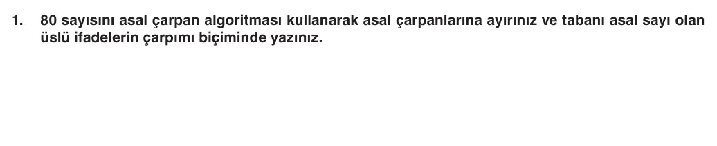 8. Sınıf Matematik 2025-2026 1. Dönem 1. Yazılı 1. Soru (Yazılıya Hazırlanıyorum) görseli