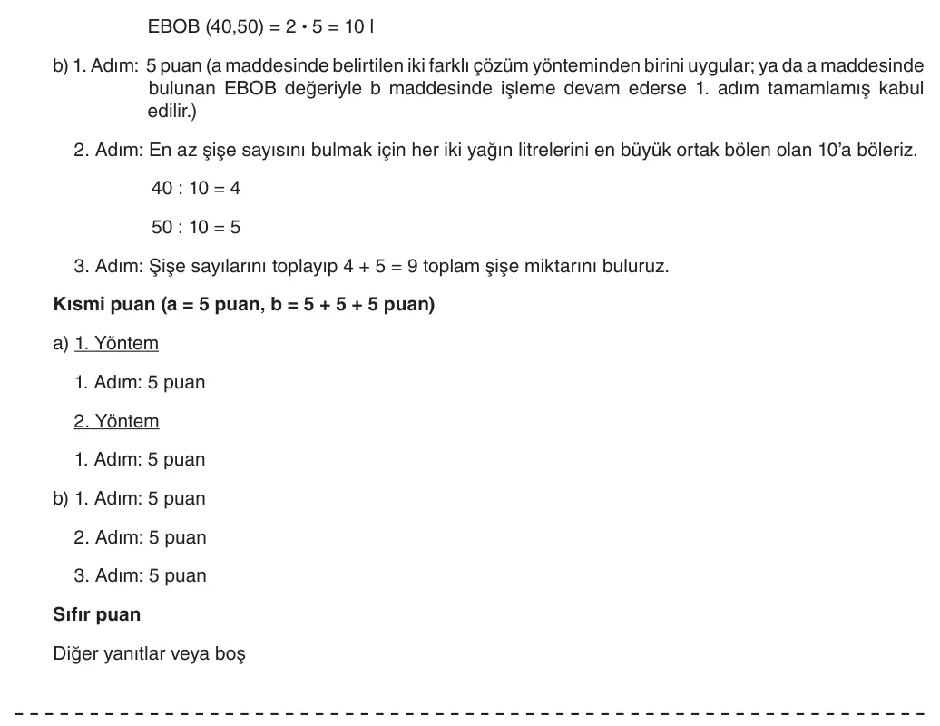 8. Sınıf Matematik 2025-2026 1. Dönem 1. Yazılı 2. Soru (Yazılıya Hazırlanıyorum) resmi çözüm görseli (2/2)