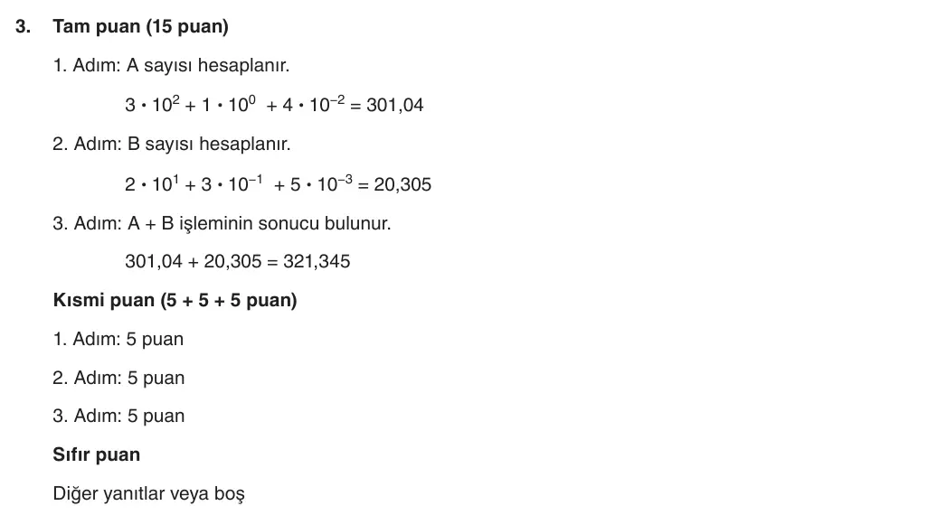 8. Sınıf Matematik 2025-2026 1. Dönem 1. Yazılı 3. Soru (Yazılıya Hazırlanıyorum) resmi çözüm görseli
