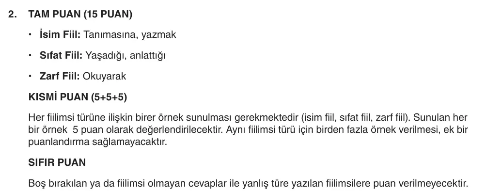8. Sınıf Türkçe 2025-2026 1. Dönem 1. Yazılı 2. Soru (Yazılıya Hazırlanıyorum) resmi çözüm görseli