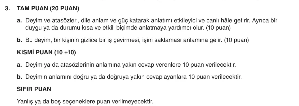 8. Sınıf Türkçe 2025-2026 1. Dönem 1. Yazılı 3. Soru (Yazılıya Hazırlanıyorum) resmi çözüm görseli