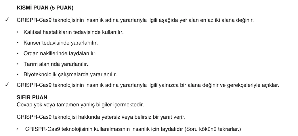9. Sınıf Biyoloji 2025-2026 1. Dönem 1. Yazılı 1. Soru (Yazılıya Hazırlanıyorum) resmi çözüm görseli (2/2)