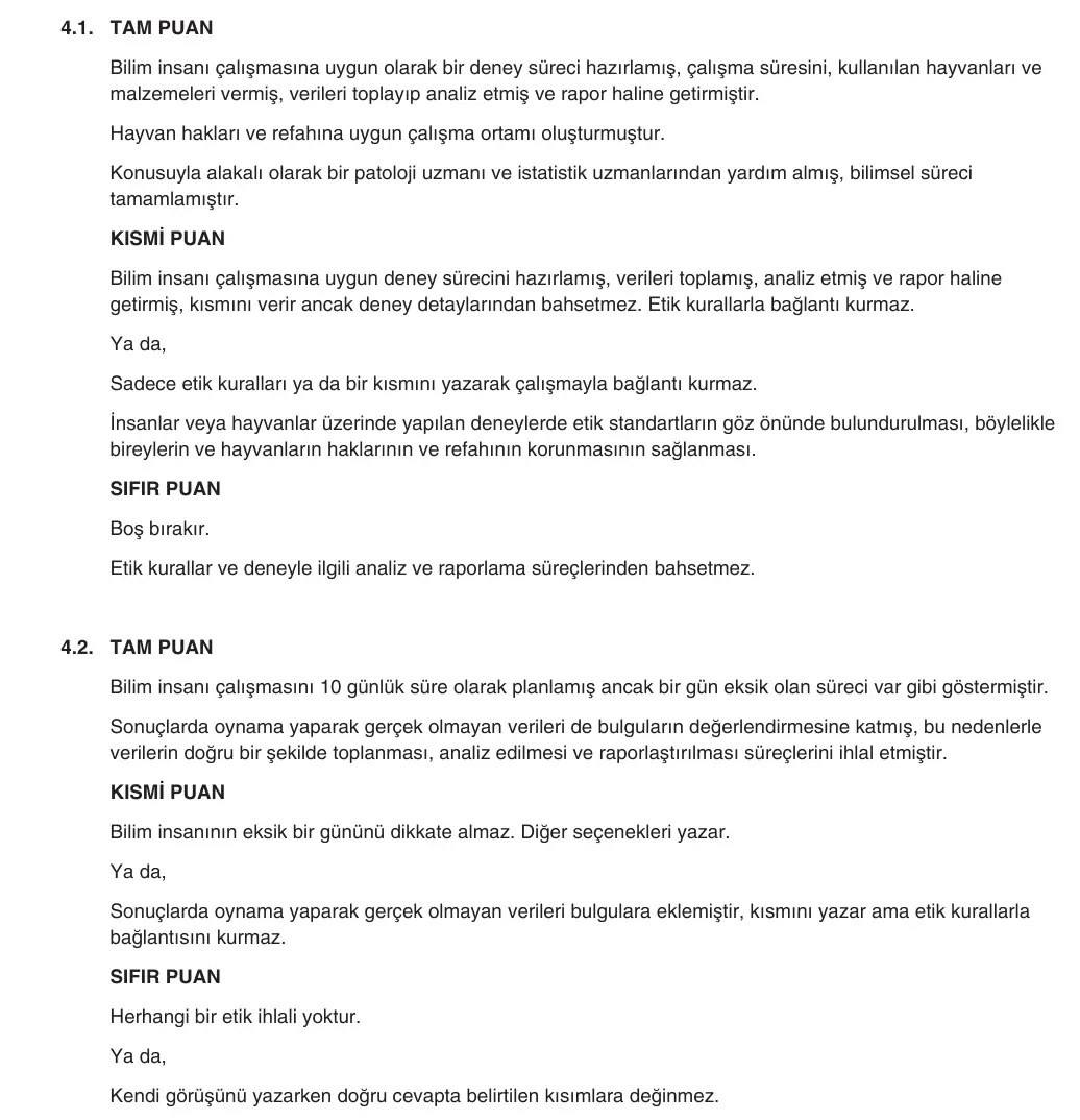 9. Sınıf Biyoloji 2025-2026 1. Dönem 1. Yazılı 4. Soru (Yazılıya Hazırlanıyorum) resmi çözüm görseli
