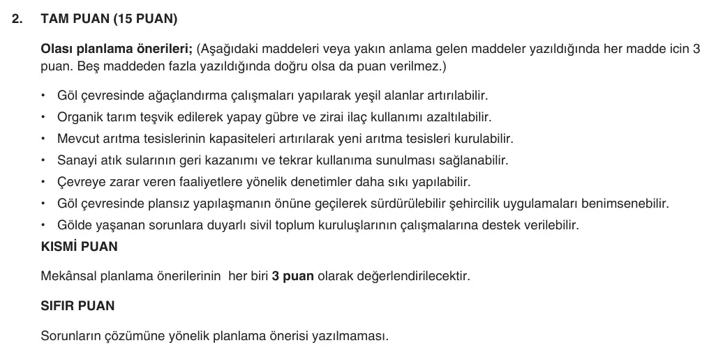9. Sınıf Coğrafya 2025-2026 1. Dönem 1. Yazılı 2. Soru (Yazılıya Hazırlanıyorum) resmi çözüm görseli