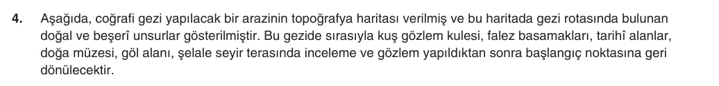 9. Sınıf Coğrafya 2025-2026 1. Dönem 1. Yazılı 4. Soru (Yazılıya Hazırlanıyorum) görseli