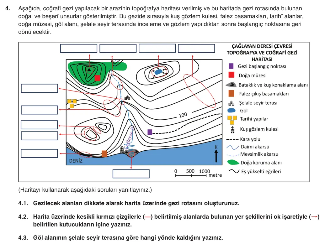 9. Sınıf Coğrafya 2025-2026 1. Dönem 1. Yazılı 4. Soru (Yazılıya Hazırlanıyorum) görseli