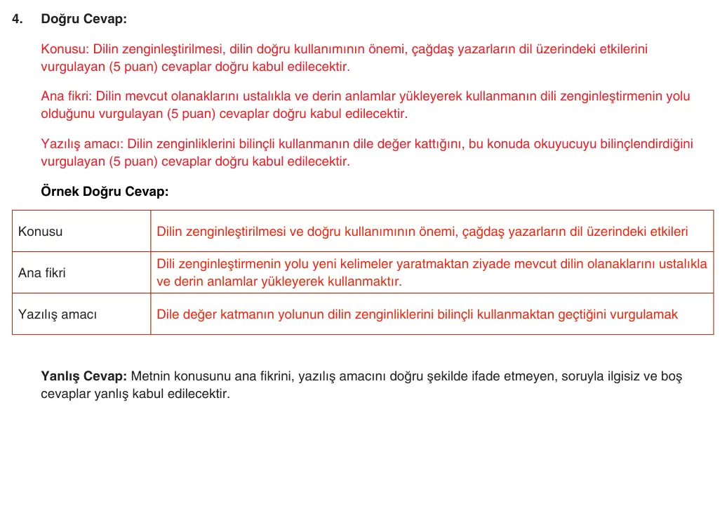 9. Sınıf Türk Dili ve Edebiyatı 2025-2026 1. Dönem 1. Yazılı 4. Soru (Yazılıya Hazırlanıyorum) resmi çözüm görseli (1/2)