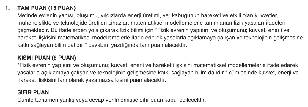 9. Sınıf Fizik 2025-2026 1. Dönem 1. Yazılı 1. Soru (Yazılıya Hazırlanıyorum) resmi çözüm görseli