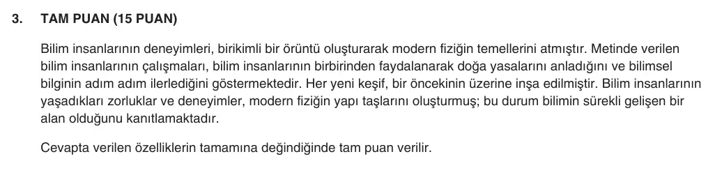 9. Sınıf Fizik 2025-2026 1. Dönem 1. Yazılı 3. Soru (Yazılıya Hazırlanıyorum) resmi çözüm görseli (1/2)