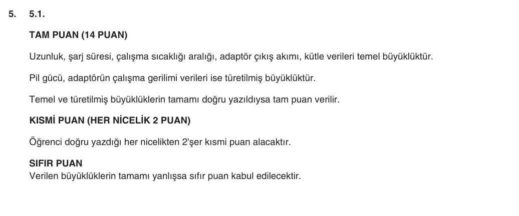 9. Sınıf Fizik 2025-2026 1. Dönem 1. Yazılı 5. Soru (Yazılıya Hazırlanıyorum) resmi çözüm görseli (1/2)