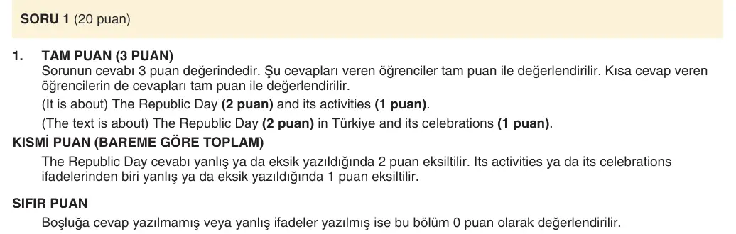 9. Sınıf İngilizce 2025-2026 1. Dönem 1. Yazılı 1. Soru (Yazılıya Hazırlanıyorum) resmi çözüm görseli