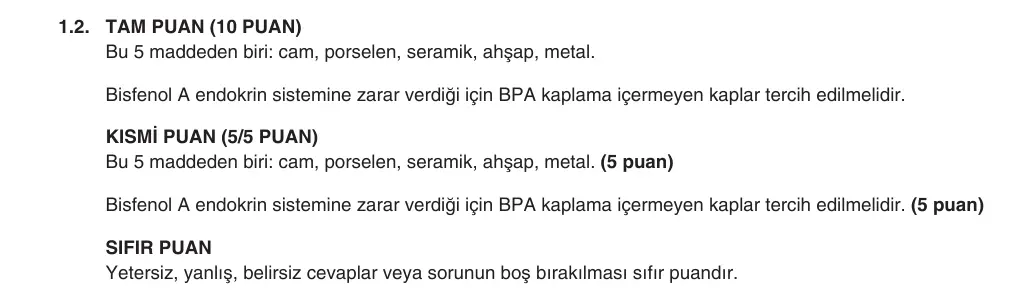 9. Sınıf Kimya 2025-2026 1. Dönem 1. Yazılı 1. Soru (Yazılıya Hazırlanıyorum) resmi çözüm görseli (2/2)