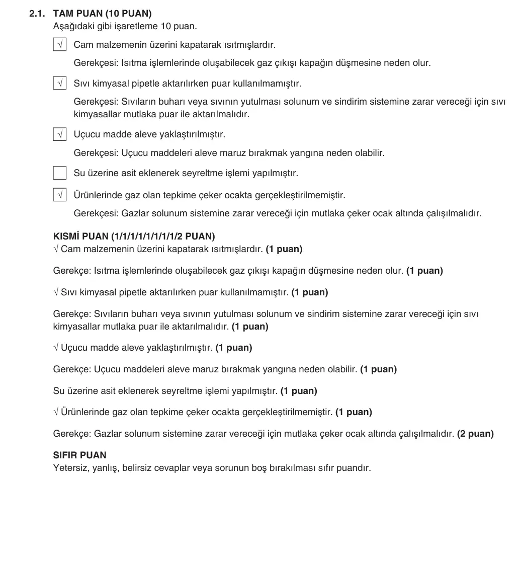 9. Sınıf Kimya 2025-2026 1. Dönem 1. Yazılı 2. Soru (Yazılıya Hazırlanıyorum) resmi çözüm görseli (1/2)