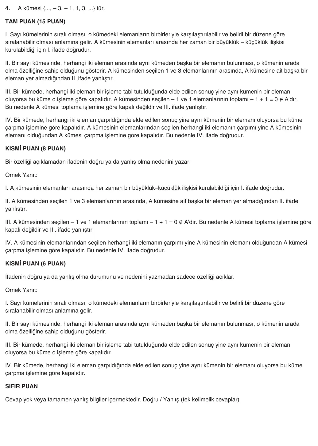 9. Sınıf Matematik 2025-2026 1. Dönem 1. Yazılı 4. Soru (Yazılıya Hazırlanıyorum) resmi çözüm görseli
