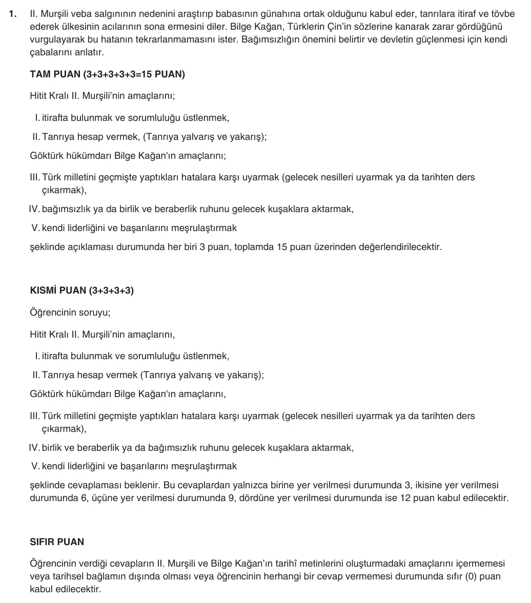 9. Sınıf Tarih 2025-2026 1. Dönem 1. Yazılı 1. Soru (Yazılıya Hazırlanıyorum) resmi çözüm görseli