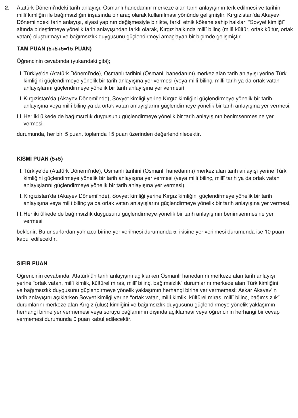 9. Sınıf Tarih 2025-2026 1. Dönem 1. Yazılı 2. Soru (Yazılıya Hazırlanıyorum) resmi çözüm görseli