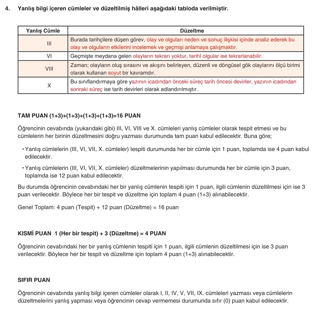 9. Sınıf Tarih 2025-2026 1. Dönem 1. Yazılı 4. Soru (Yazılıya Hazırlanıyorum) resmi çözüm görseli