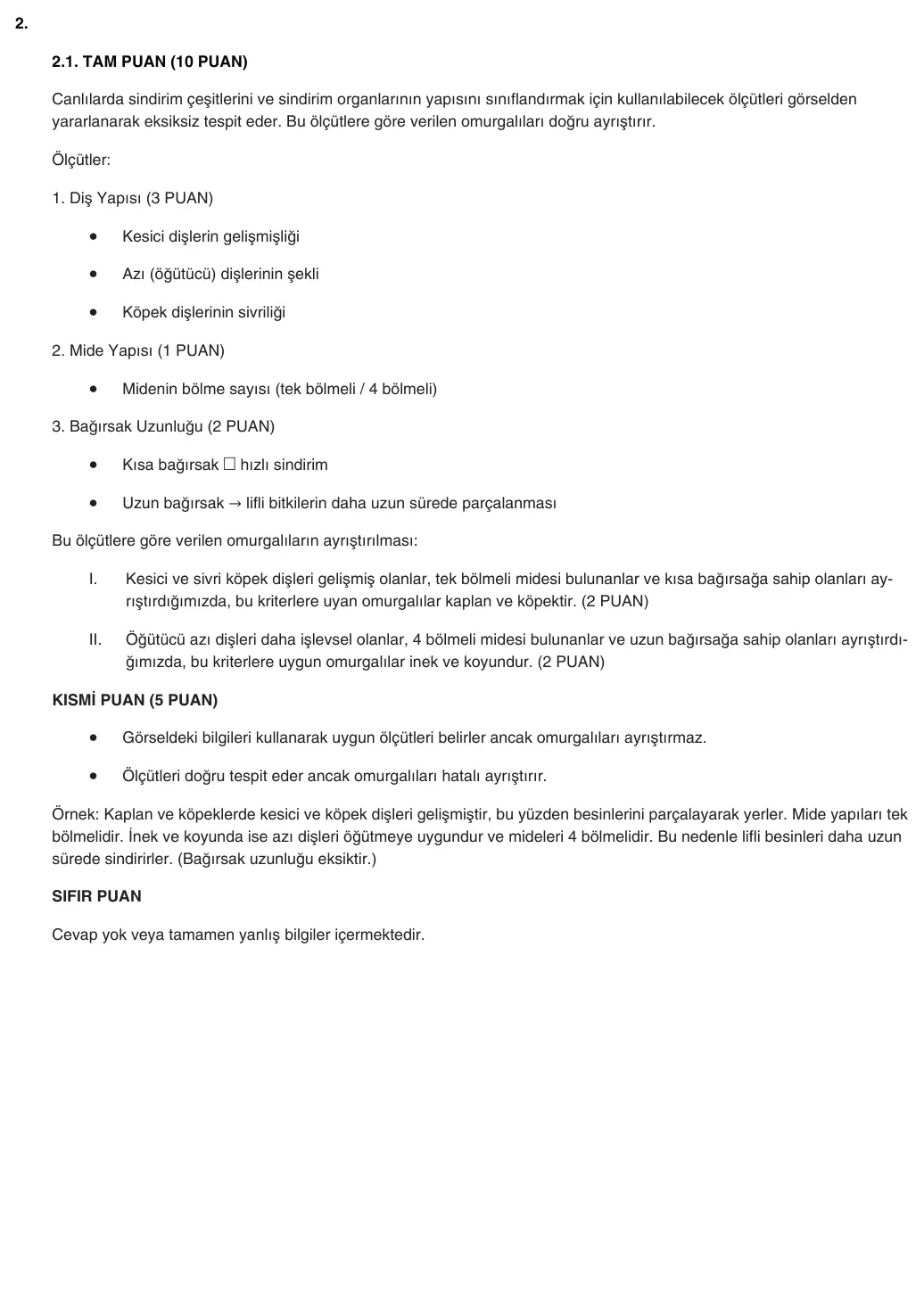 10. Sınıf Biyoloji 2025-2026 1. Dönem 2. Yazılı 2. Soru (Yazılıya Hazırlanıyorum) resmi çözüm görseli (1/2)