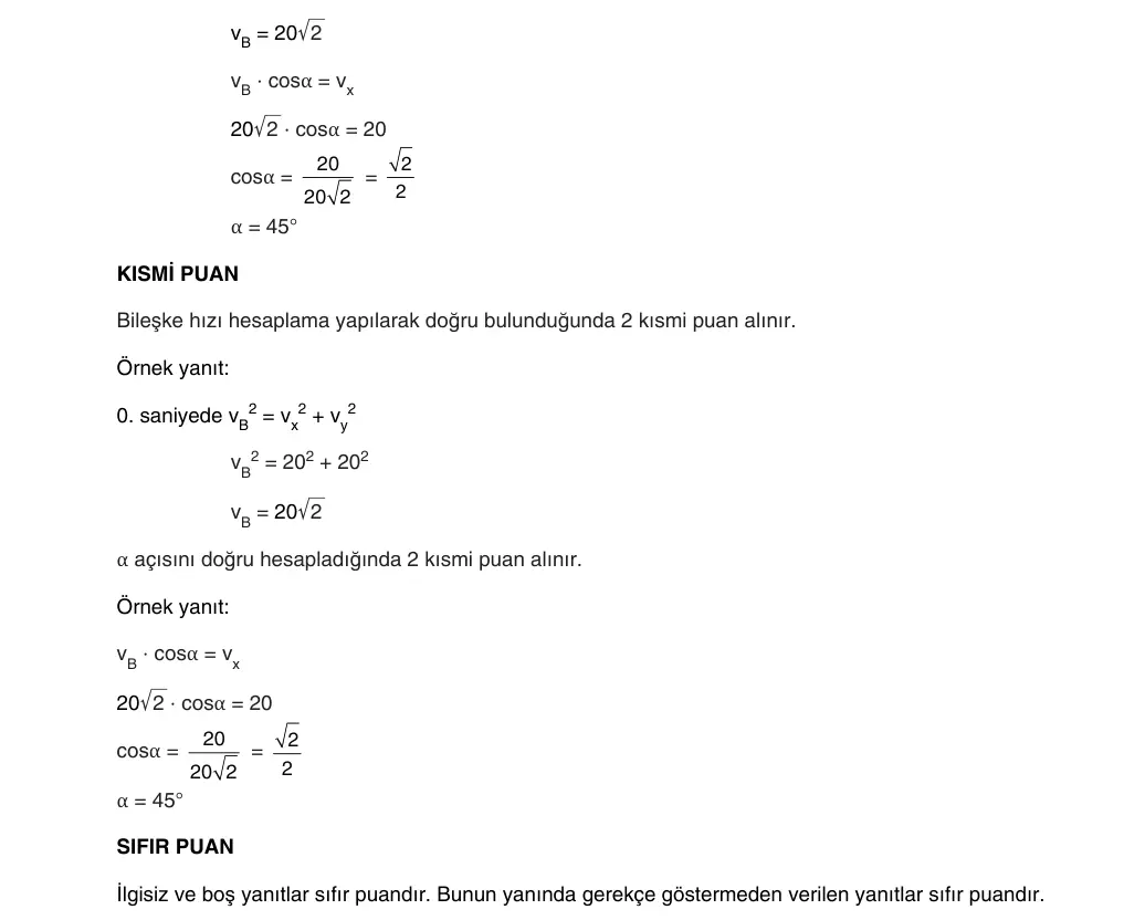 10. Sınıf Fizik 2025-2026 1. Dönem 2. Yazılı 1. Soru (Yazılıya Hazırlanıyorum) resmi çözüm görseli (2/2)