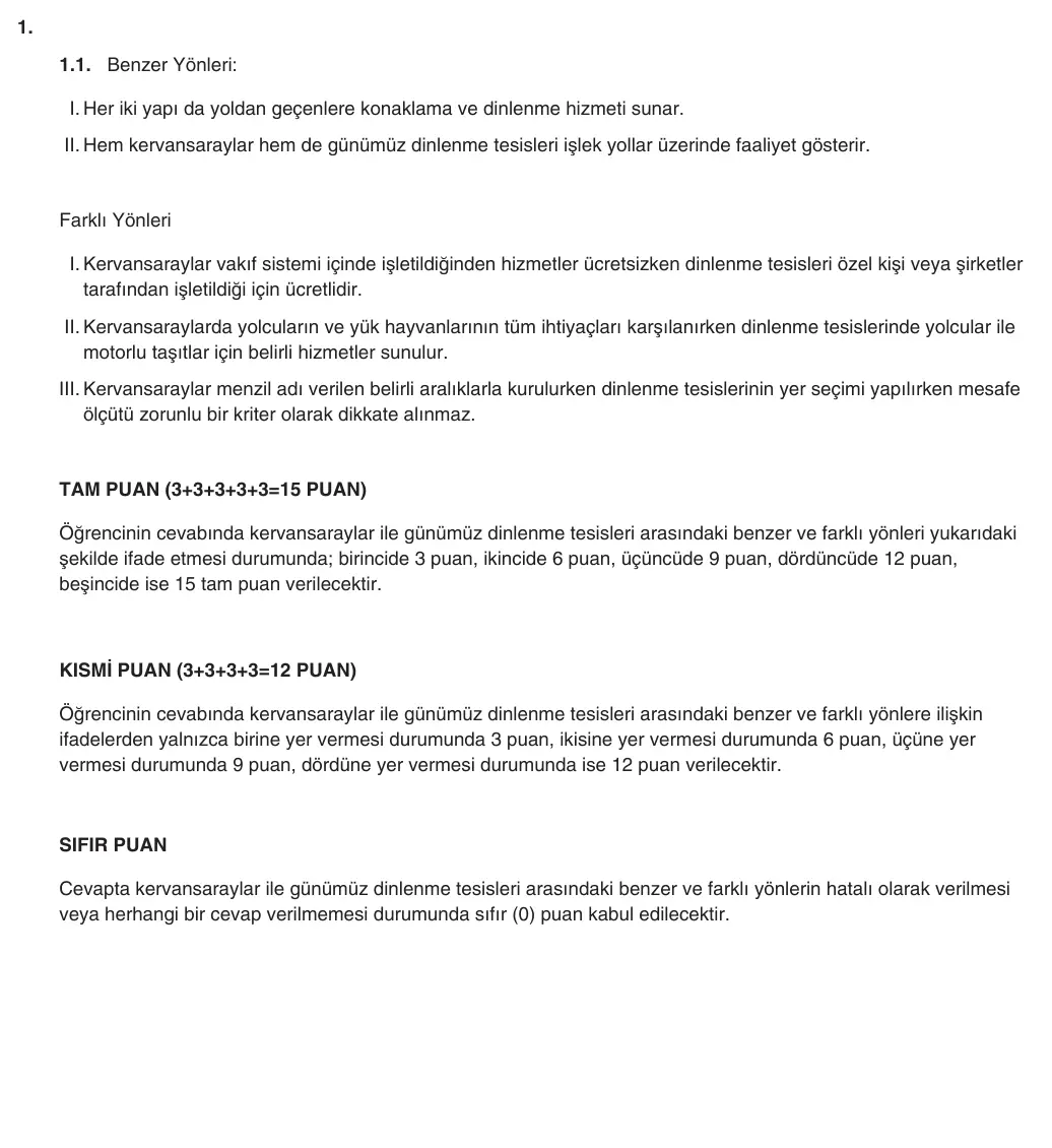 10. Sınıf Tarih 2025-2026 1. Dönem 2. Yazılı 1. Soru (Yazılıya Hazırlanıyorum) resmi çözüm görseli