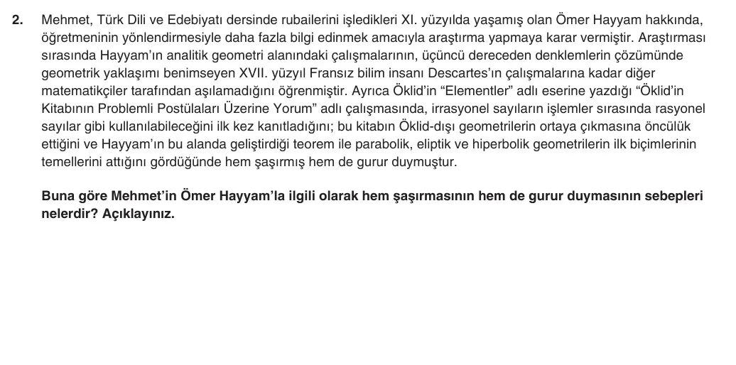 10. Sınıf Tarih 2025-2026 1. Dönem 2. Yazılı 2. Soru (Yazılıya Hazırlanıyorum) görseli