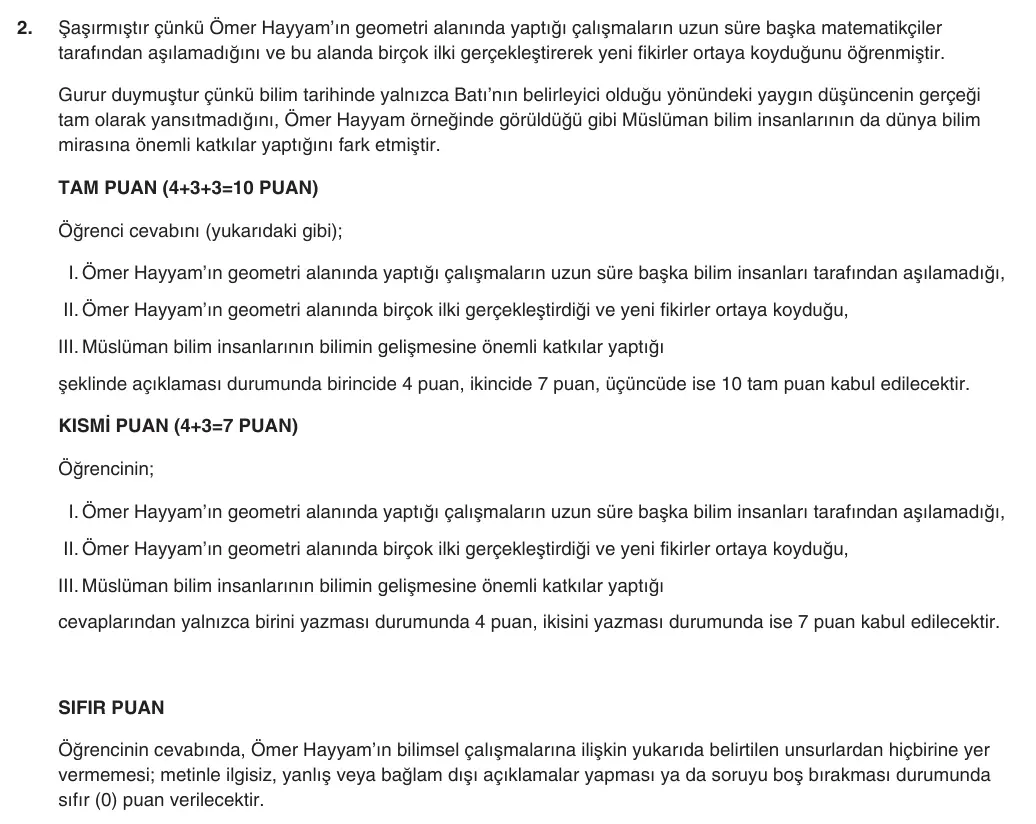10. Sınıf Tarih 2025-2026 1. Dönem 2. Yazılı 2. Soru (Yazılıya Hazırlanıyorum) resmi çözüm görseli