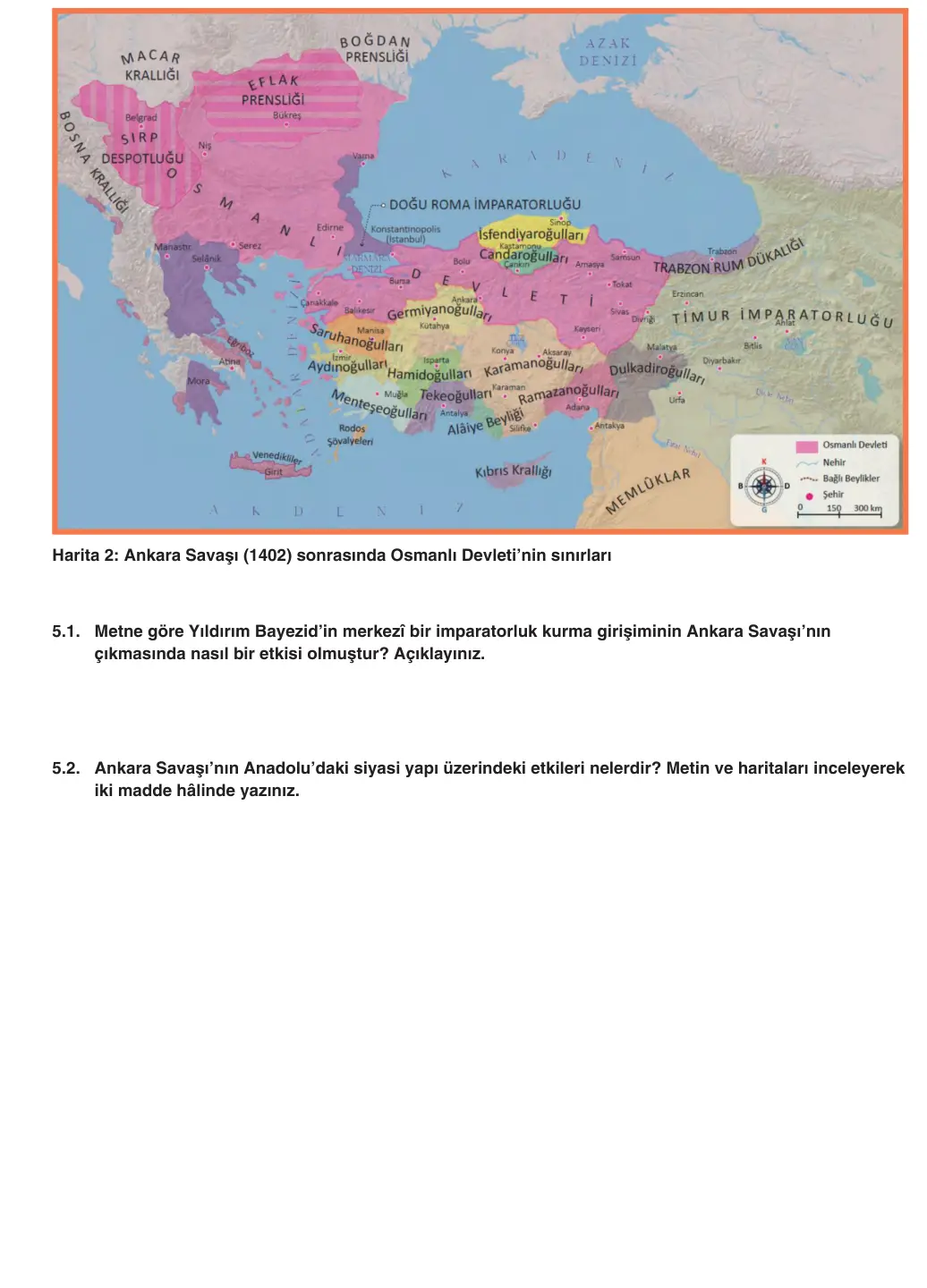 10. Sınıf Tarih 2025-2026 1. Dönem 2. Yazılı 5. Soru (Yazılıya Hazırlanıyorum) görseli (2/2)