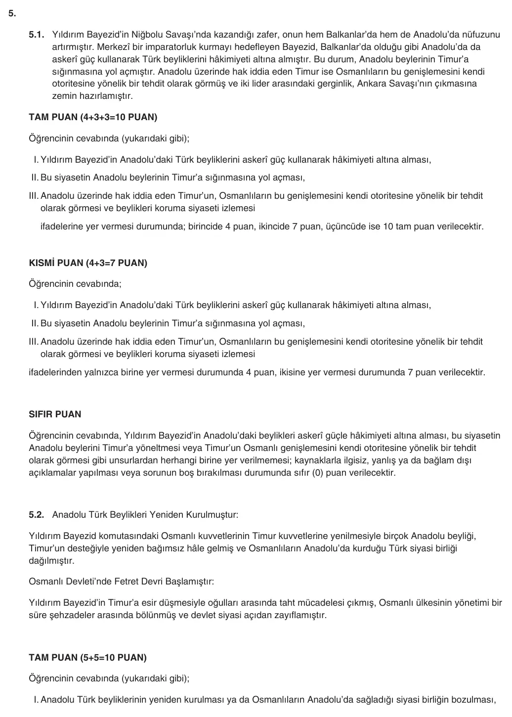 10. Sınıf Tarih 2025-2026 1. Dönem 2. Yazılı 5. Soru (Yazılıya Hazırlanıyorum) resmi çözüm görseli (1/2)