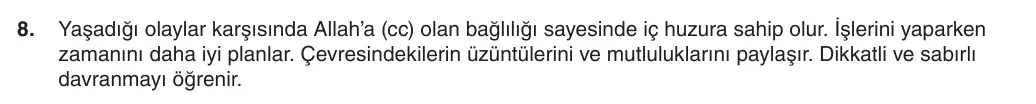 5. Sınıf Din Kültürü ve Ahlak Bilgisi 2025-2026 1. Dönem 2. Yazılı 8. Soru (Yazılıya Hazırlanıyorum) resmi çözüm görseli