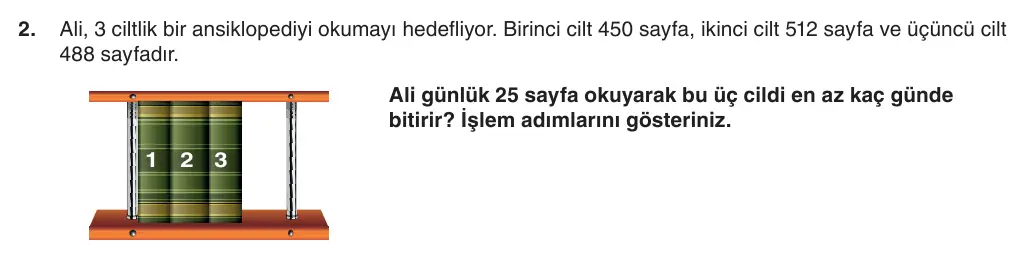 5. Sınıf Matematik 2025-2026 1. Dönem 2. Yazılı 2. Soru (Yazılıya Hazırlanıyorum) görseli