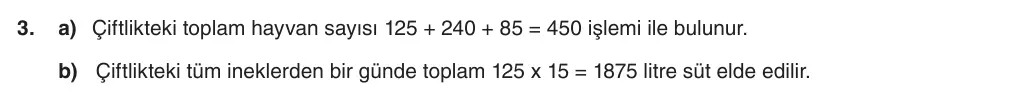 5. Sınıf Matematik 2025-2026 1. Dönem 2. Yazılı 3. Soru (Yazılıya Hazırlanıyorum) resmi çözüm görseli