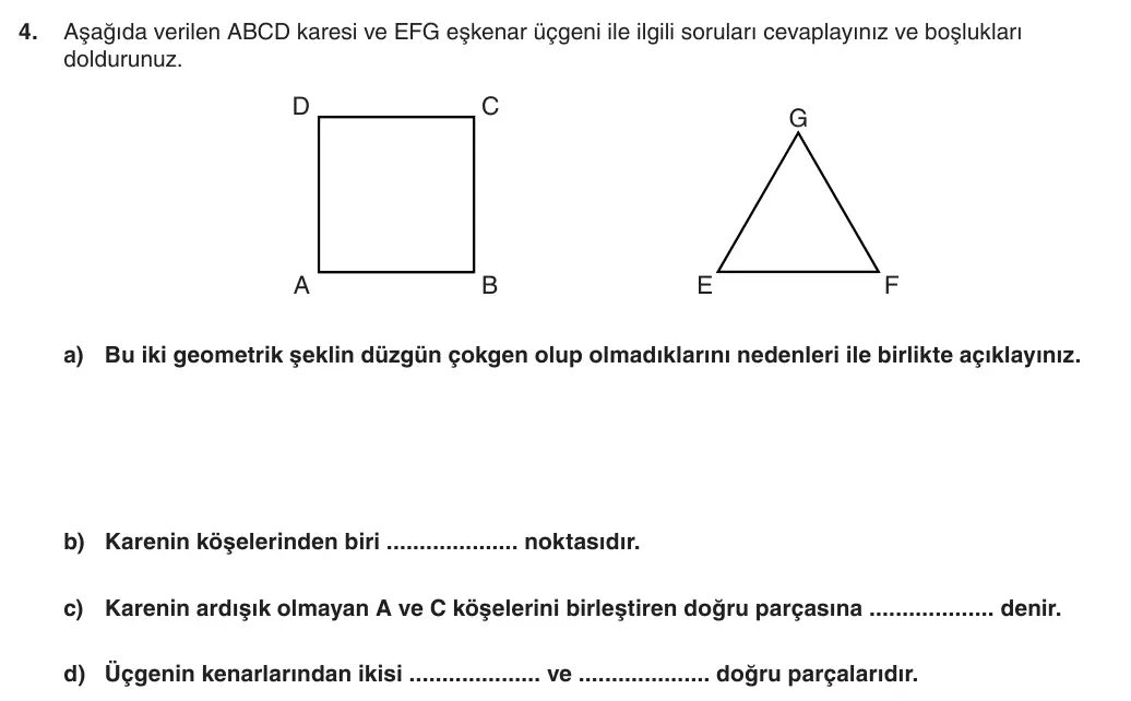 5. Sınıf Matematik 2025-2026 1. Dönem 2. Yazılı 4. Soru (Yazılıya Hazırlanıyorum) görseli