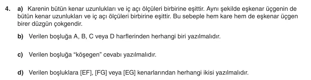 5. Sınıf Matematik 2025-2026 1. Dönem 2. Yazılı 4. Soru (Yazılıya Hazırlanıyorum) resmi çözüm görseli