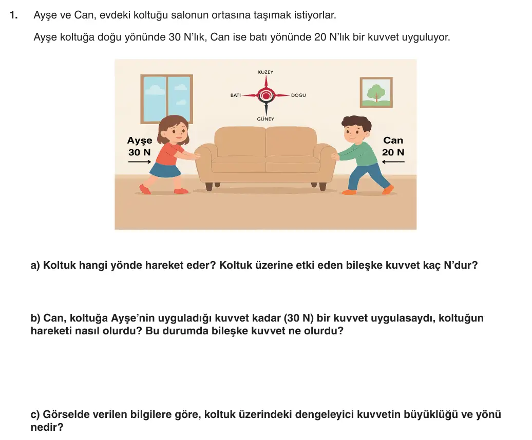 6. Sınıf Fen Bilimleri 2025-2026 1. Dönem 2. Yazılı 1. Soru (Yazılıya Hazırlanıyorum) görseli