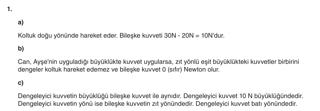 6. Sınıf Fen Bilimleri 2025-2026 1. Dönem 2. Yazılı 1. Soru (Yazılıya Hazırlanıyorum) resmi çözüm görseli