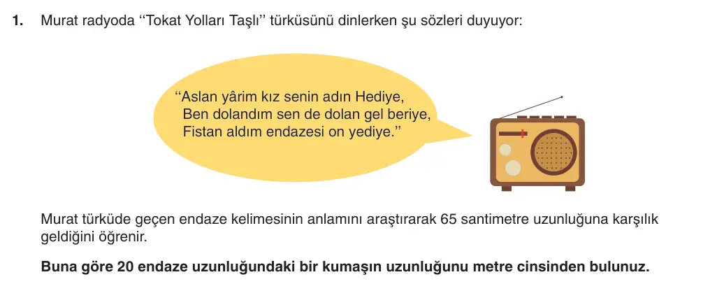 6. Sınıf Matematik 2025-2026 1. Dönem 2. Yazılı 1. Soru (Yazılıya Hazırlanıyorum) görseli
