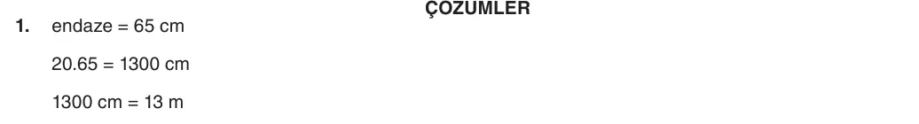 6. Sınıf Matematik 2025-2026 1. Dönem 2. Yazılı 1. Soru (Yazılıya Hazırlanıyorum) resmi çözüm görseli