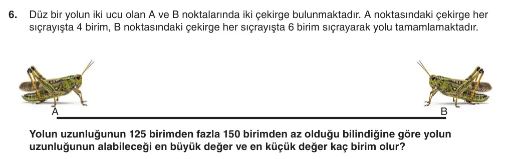 6. Sınıf Matematik 2025-2026 1. Dönem 2. Yazılı 6. Soru (Yazılıya Hazırlanıyorum) görseli
