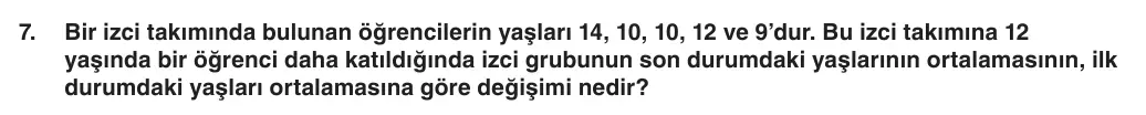 6. Sınıf Matematik 2025-2026 1. Dönem 2. Yazılı 7. Soru (Yazılıya Hazırlanıyorum) görseli