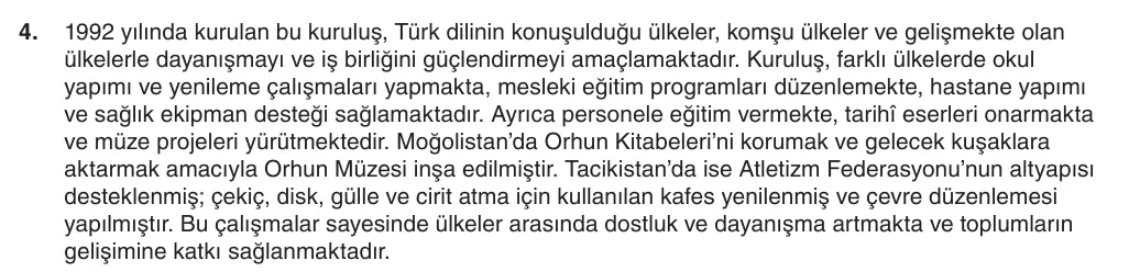 6. Sınıf Sosyal Bilgiler 2025-2026 1. Dönem 2. Yazılı 4. Soru (Yazılıya Hazırlanıyorum) görseli