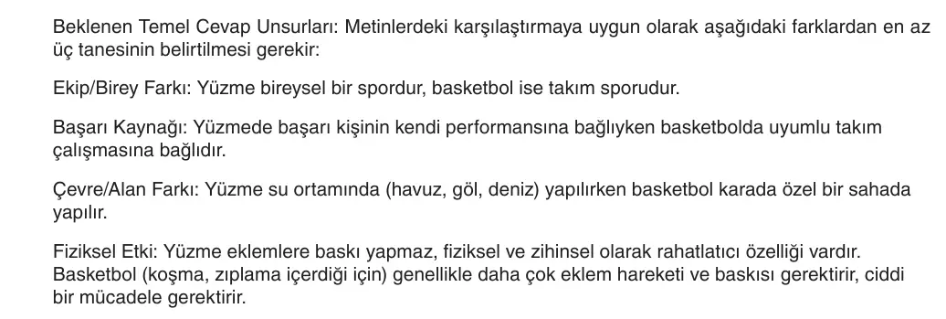 6. Sınıf Türkçe 2025-2026 1. Dönem 2. Yazılı 4. Soru (Yazılıya Hazırlanıyorum) resmi çözüm görseli (2/2)