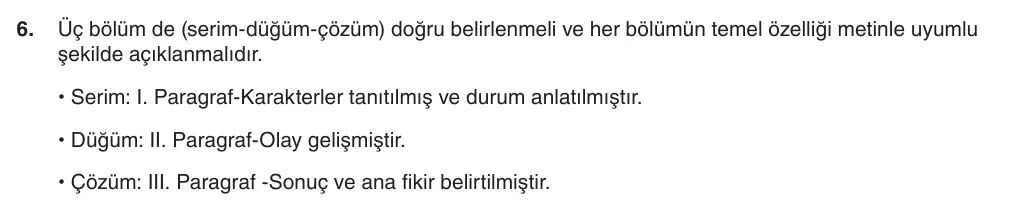 6. Sınıf Türkçe 2025-2026 1. Dönem 2. Yazılı 6. Soru (Yazılıya Hazırlanıyorum) resmi çözüm görseli