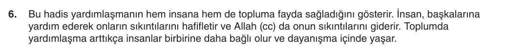 8. Sınıf Din Kültürü ve Ahlak Bilgisi 2025-2026 1. Dönem 2. Yazılı 6. Soru (Yazılıya Hazırlanıyorum) resmi çözüm görseli