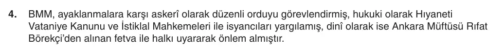 8. Sınıf T.C. İnkılap Tarihi ve Atatürkçülük 2025-2026 1. Dönem 2. Yazılı 4. Soru (Yazılıya Hazırlanıyorum) resmi çözüm görseli