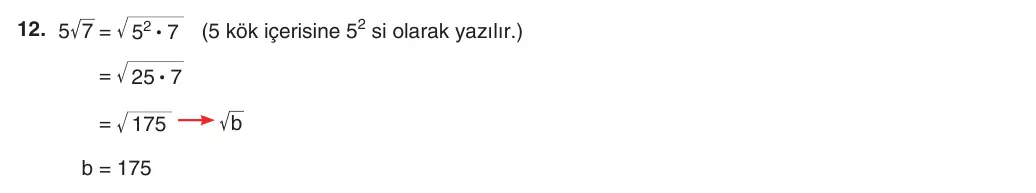 8. Sınıf Matematik 2025-2026 1. Dönem 2. Yazılı 12. Soru (Yazılıya Hazırlanıyorum) resmi çözüm görseli