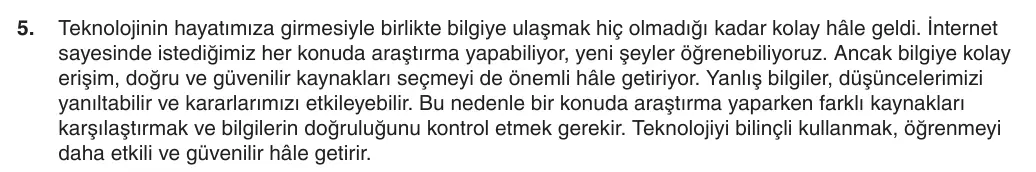 8. Sınıf Türkçe 2025-2026 1. Dönem 2. Yazılı 5. Soru (Yazılıya Hazırlanıyorum) görseli