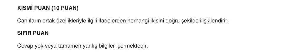 9. Sınıf Biyoloji 2025-2026 1. Dönem 2. Yazılı 2. Soru (Yazılıya Hazırlanıyorum) resmi çözüm görseli (2/2)