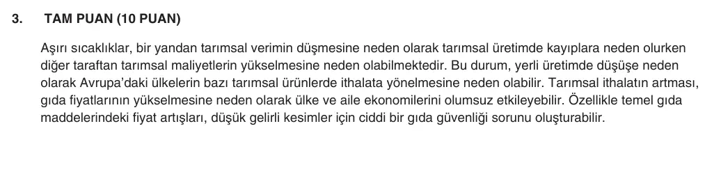 9. Sınıf Coğrafya 2025-2026 1. Dönem 2. Yazılı 3. Soru (Yazılıya Hazırlanıyorum) resmi çözüm görseli (1/2)