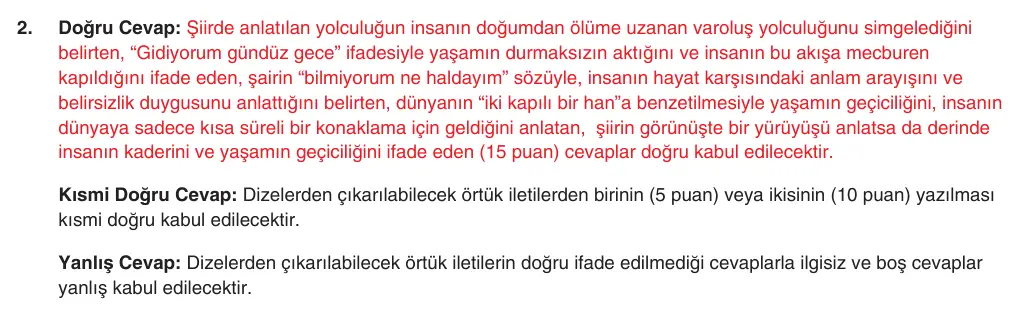 9. Sınıf Türk Dili ve Edebiyatı 2025-2026 1. Dönem 2. Yazılı 2. Soru (Yazılıya Hazırlanıyorum) resmi çözüm görseli